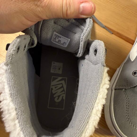 Vans Sk8-Hi MTE Gray Suede Sherpa Lined High Top Sneakers Women’s 8 - Picture 13 of 14